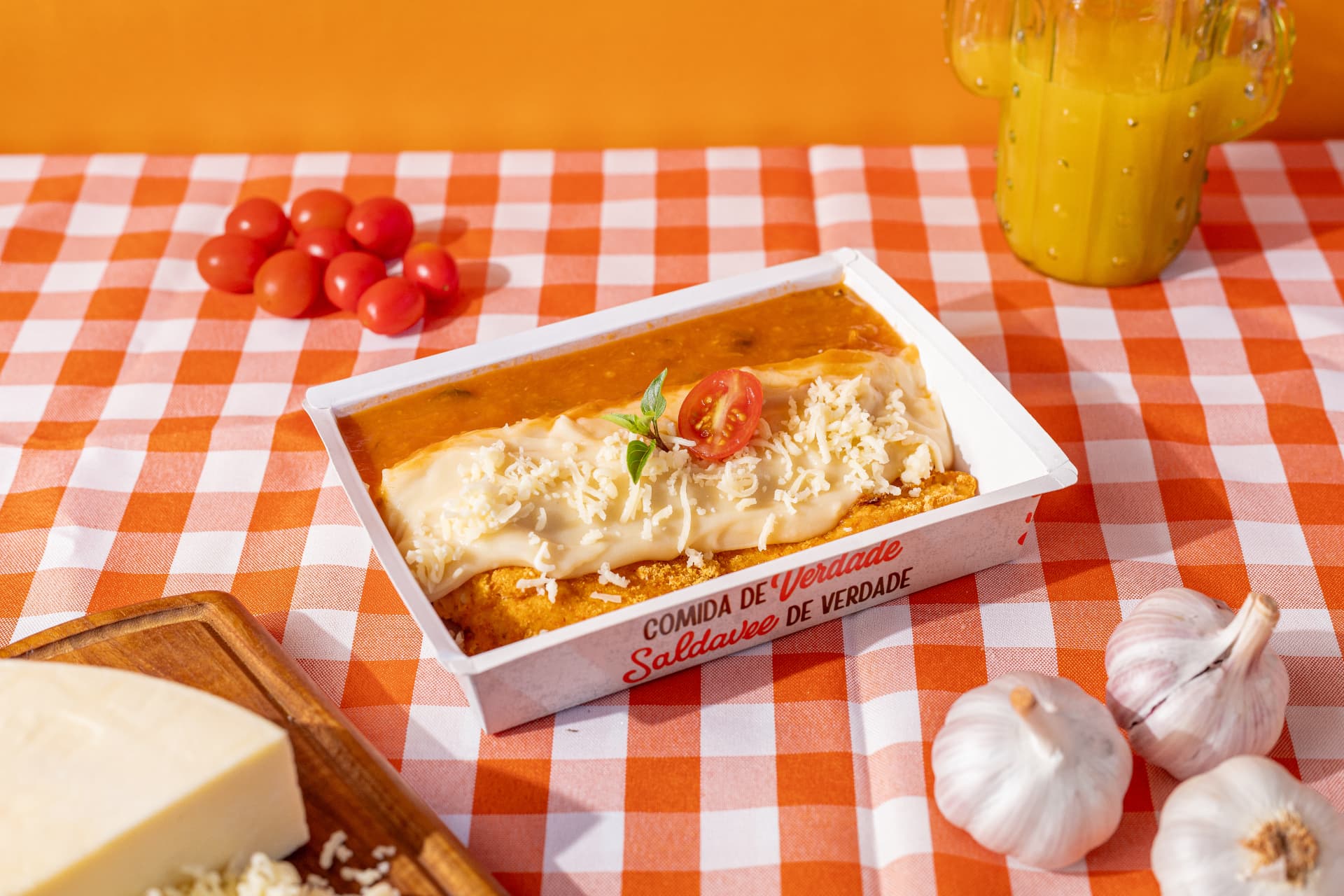 Frango à Parmegiana com Purê de Batata — linha Frango da Saldavee